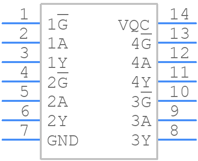 TC74VHCT125AFT - Toshiba - PCB symbol