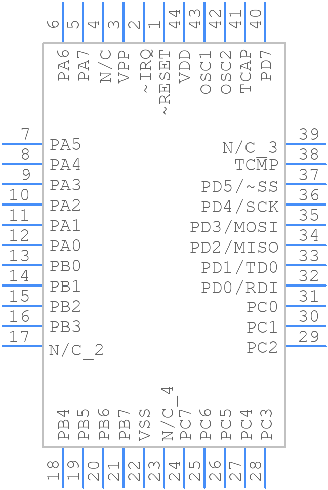 MC68HC705C9ACFNE - NXP - PCB symbol