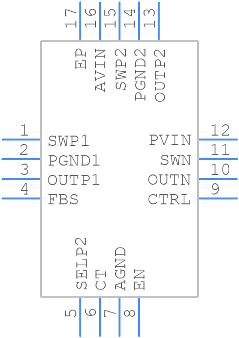 TPS65632RTET - Texas Instruments - PCB symbol