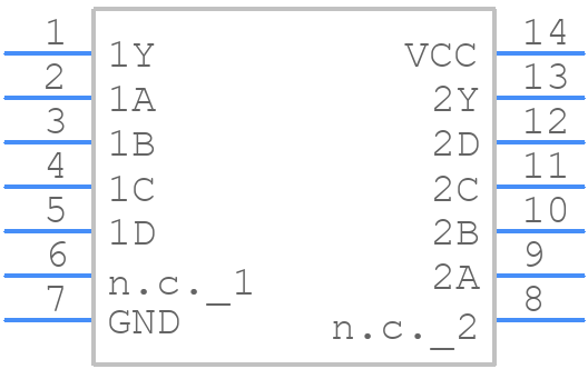 74HC4002PW,112 - Nexperia - PCB symbol