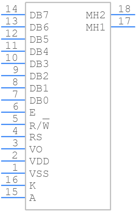 LCM-S01602DTF/M - Lumex - PCB symbol