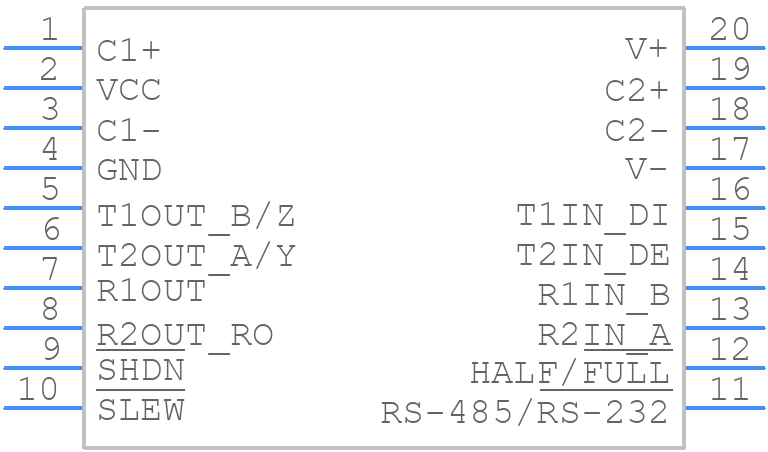 XR3160ECU-F - MaxLinear, Inc. - PCB symbol