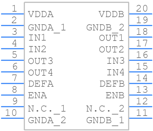 MAX22346CAAP+ - Analog Devices - PCB symbol