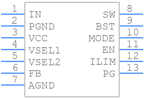 MP2491CGQB-P - Monolithic Power Systems (MPS) - PCB symbol