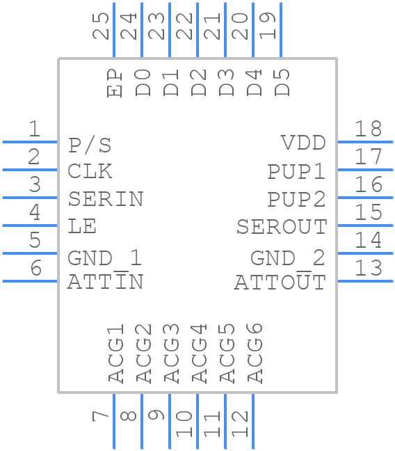 HMC624ALP4E - Analog Devices - PCB symbol