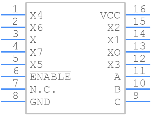 MAX4781EUE+ - Analog Devices - PCB symbol