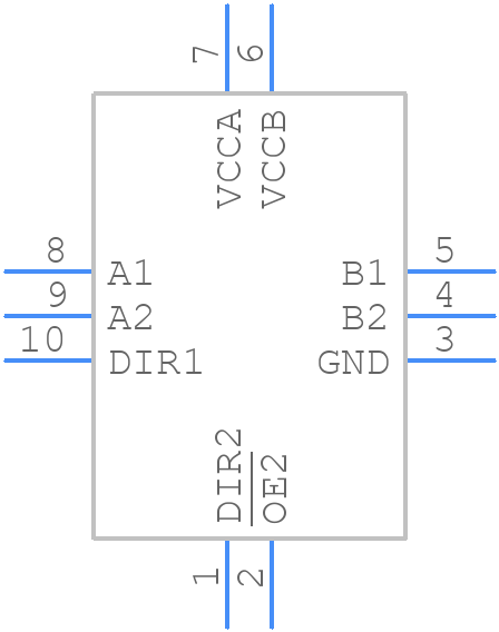 SN74AVC2T245RSWR - Texas Instruments - PCB symbol