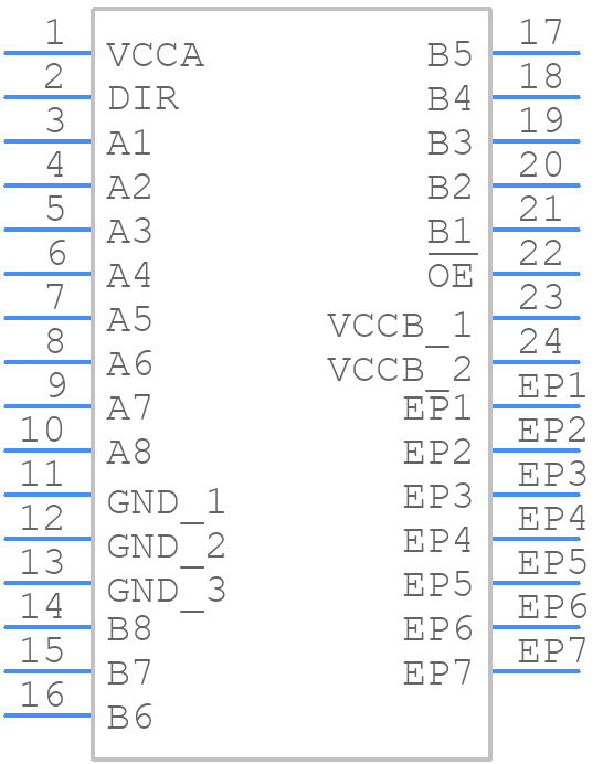 SN74AVC8T245RHLR - Texas Instruments - PCB symbol