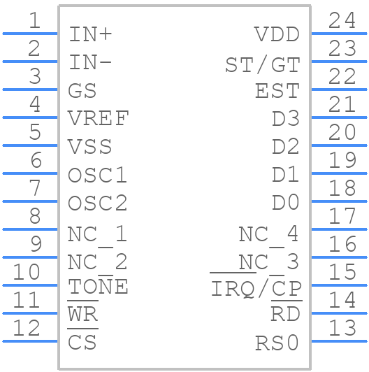 MT8888CN1 - Microchip - PCB symbol