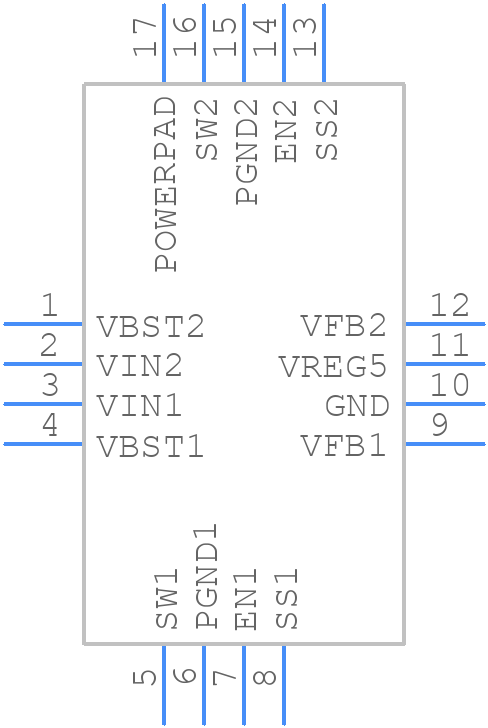 TPS54295RSAT - Texas Instruments - PCB symbol