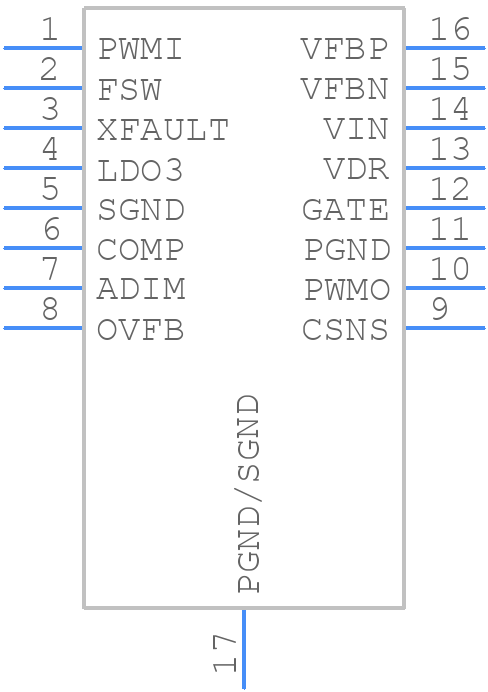LED6001 - STMicroelectronics - PCB symbol