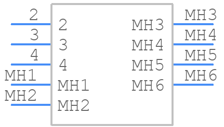 DC-042E - XKB Connectivity - PCB symbol