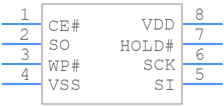 SST25VF016B-50-4I-S2AF - Microchip - PCB symbol