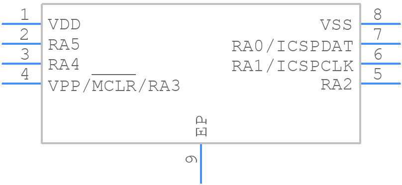 PIC16F15313-E/RF - Microchip - PCB symbol