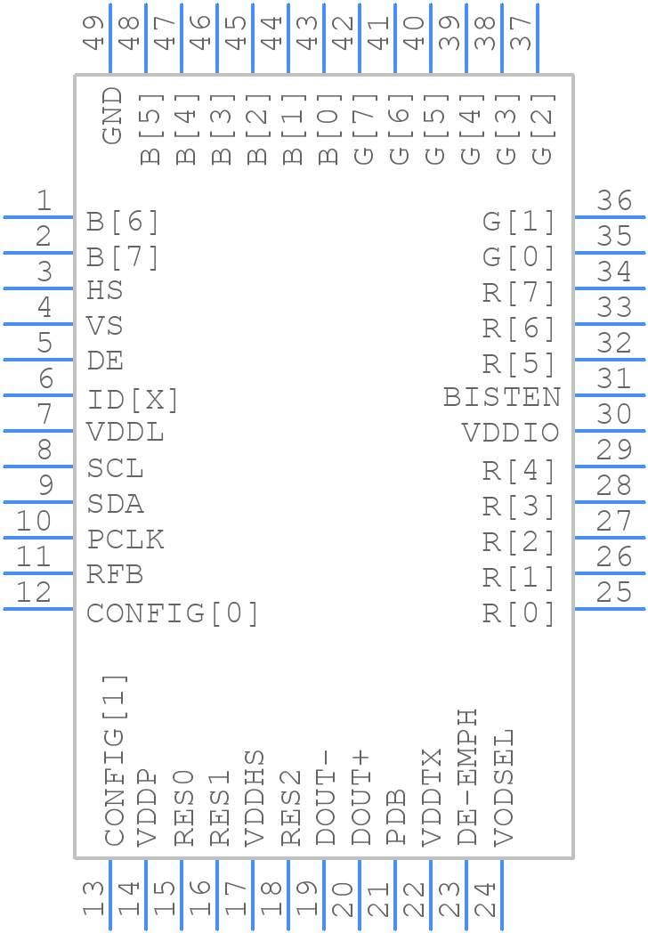 DS90UR905QSQE/NOPB - Texas Instruments - PCB symbol