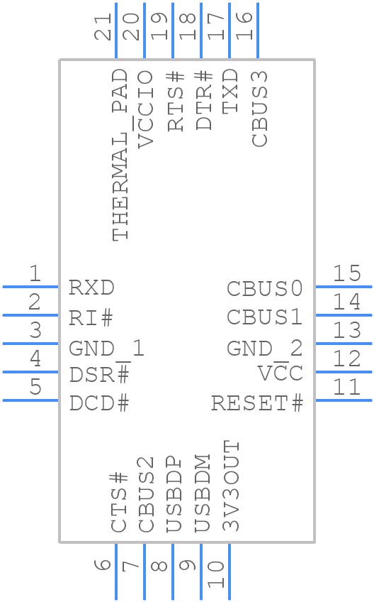 FT231XQ - FTDI Chip - PCB symbol