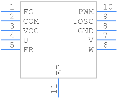 BD67173NUX-E2 - ROHM Semiconductor - PCB symbol