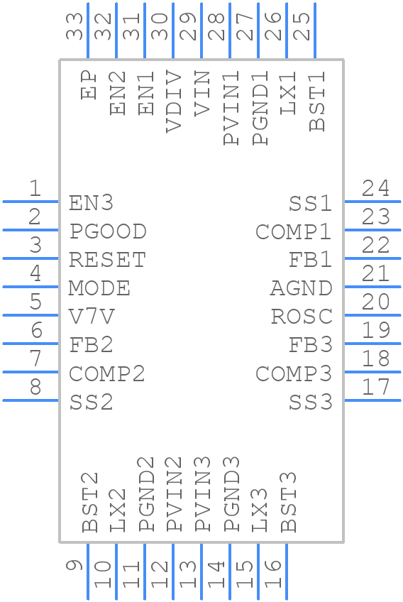TPS65261-1RHBT - Texas Instruments - PCB symbol