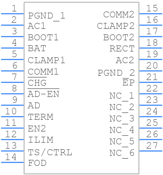 BQ51051BRHLR - Texas Instruments - PCB symbol