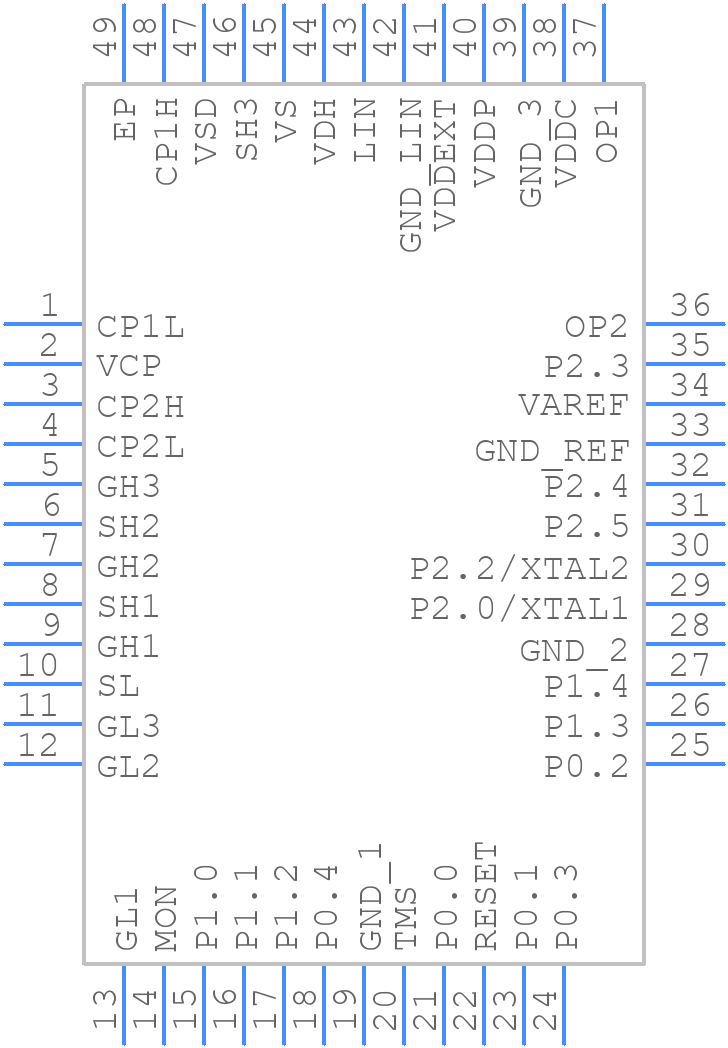 TLE9879QXA40XUMA1 - Infineon - PCB symbol