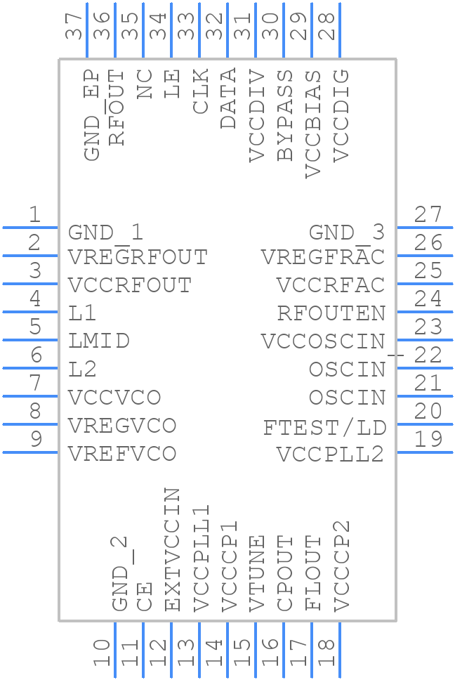 LMX2541SQ3740E/NOPB - Texas Instruments - PCB symbol
