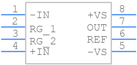 INA819IDGKR - Texas Instruments - PCB symbol