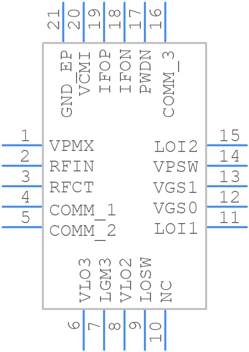ADL5363 - Analog Devices - PCB symbol