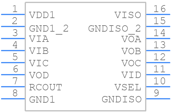 ADUM5401ARWZ - Analog Devices - PCB symbol