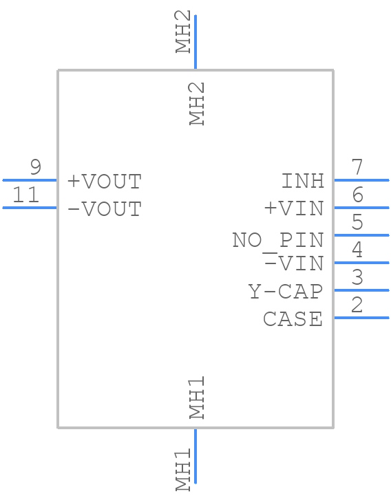 MTF50 - XP POWER - PCB symbol
