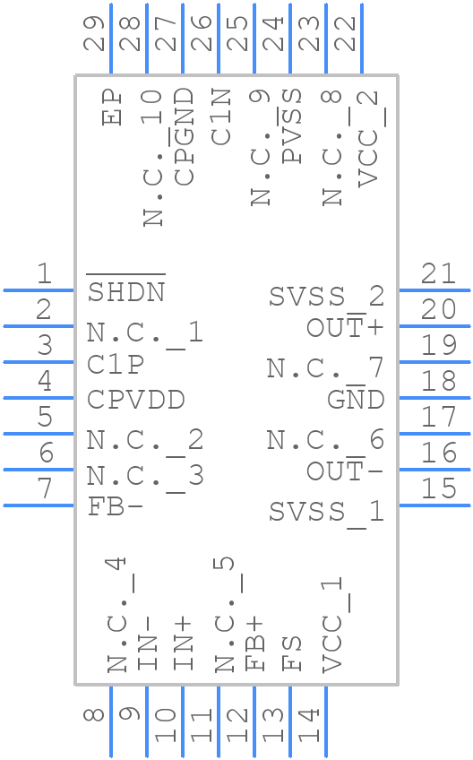 MAX9788ETI+T - Analog Devices - PCB symbol