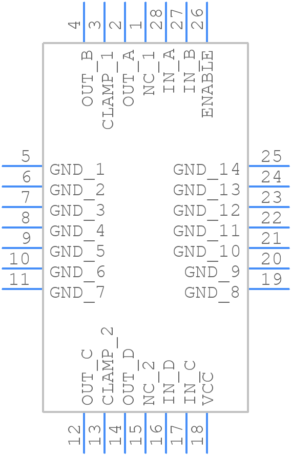CA3262AQ - Renesas Electronics - PCB symbol