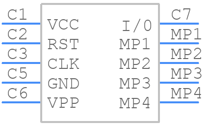 XKNANO-1306 - XKB Connectivity - PCB symbol