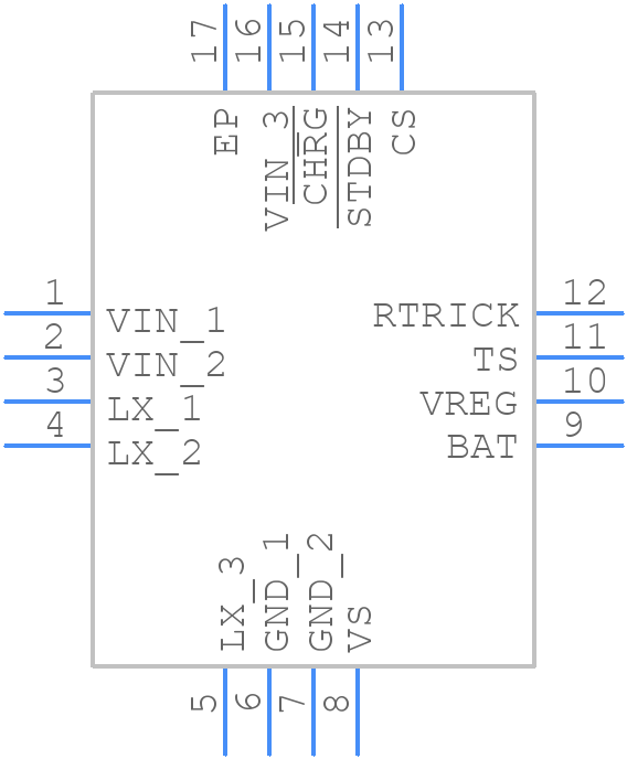 TP5000-QFN16 - Nanjing Extension Microelectronics - PCB symbol