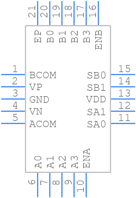 MAX14778ETP+ - Analog Devices - PCB symbol