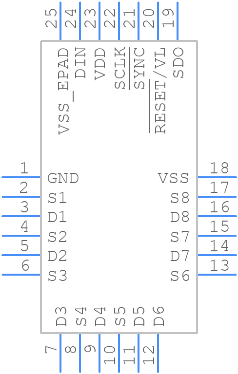 ADG1414BCPZ-REEL7 - Analog Devices - PCB symbol