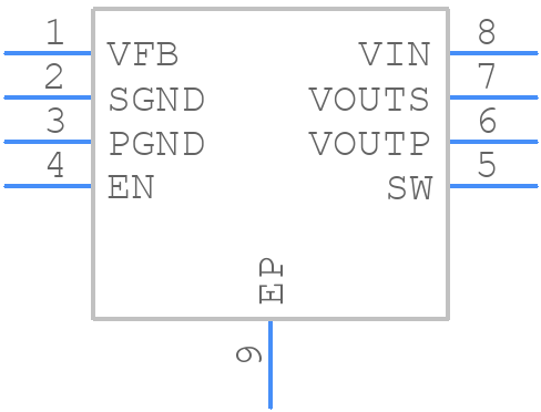 MCP1640T-I/MC - Microchip - PCB symbol