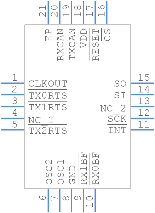 MCP2515T-I/ML - Microchip - PCB symbol
