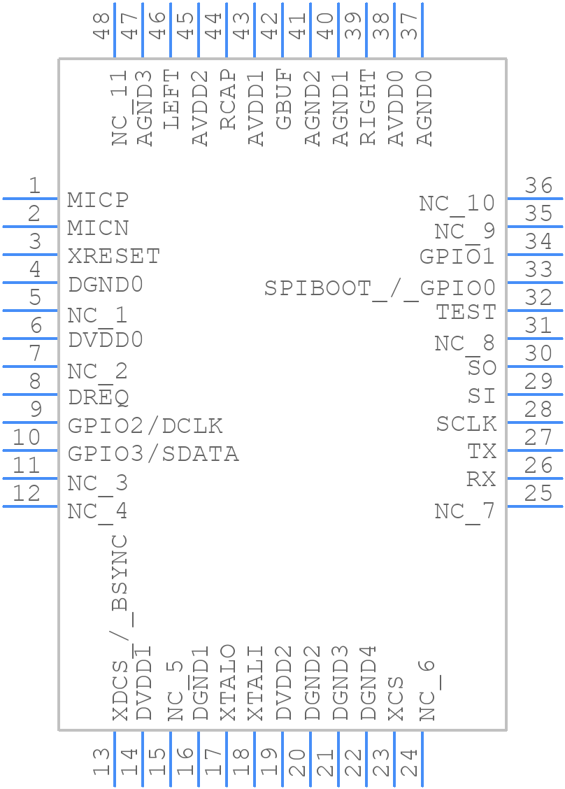 VS1002D - VLSI - PCB symbol
