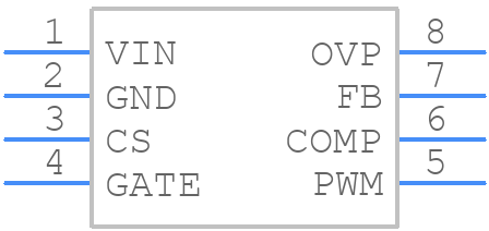 MP4008GS-Z - Monolithic Power Systems (MPS) - PCB symbol
