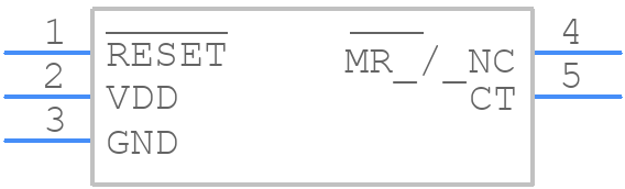 TPS3840DL28DBVR - Texas Instruments - PCB symbol