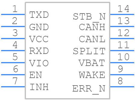 TJA1043T/1J - NXP - PCB symbol