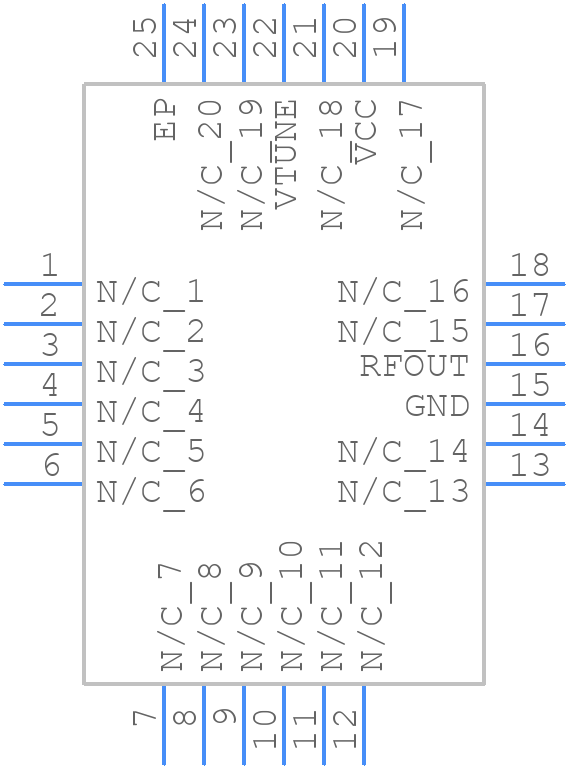 HMC416LP4 - Analog Devices - PCB symbol
