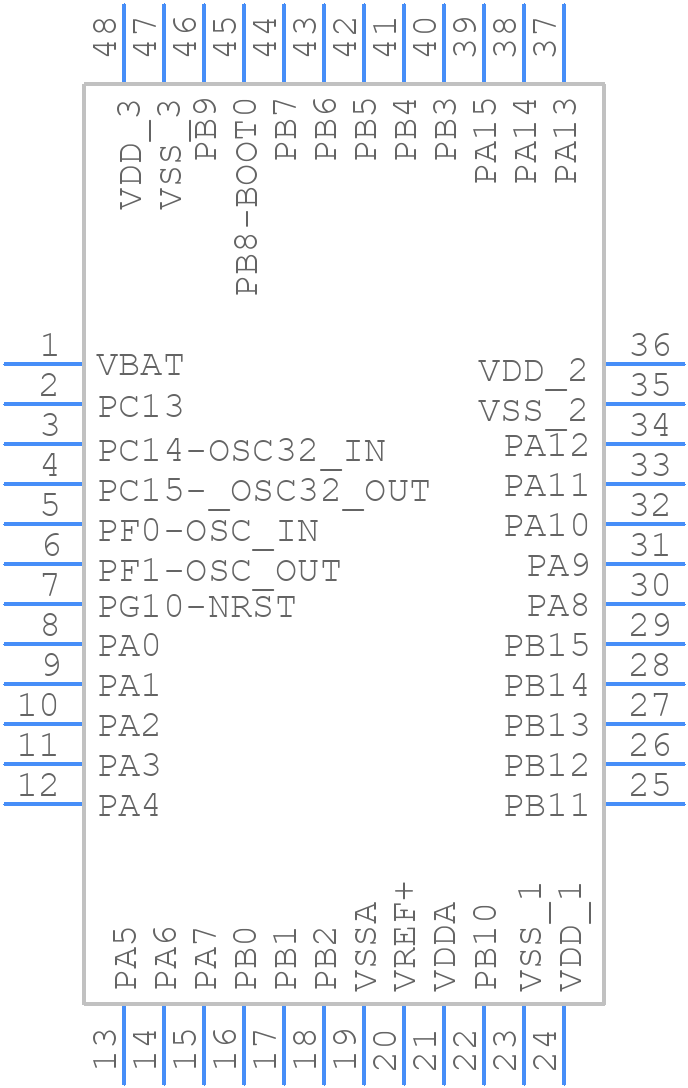 STM32G473CET6 - STMicroelectronics - PCB symbol