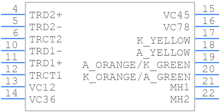 0826-1X1T-GJ-F - BelFuse - PCB symbol