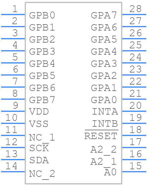 MCP23017T-E/SO - Microchip - PCB symbol