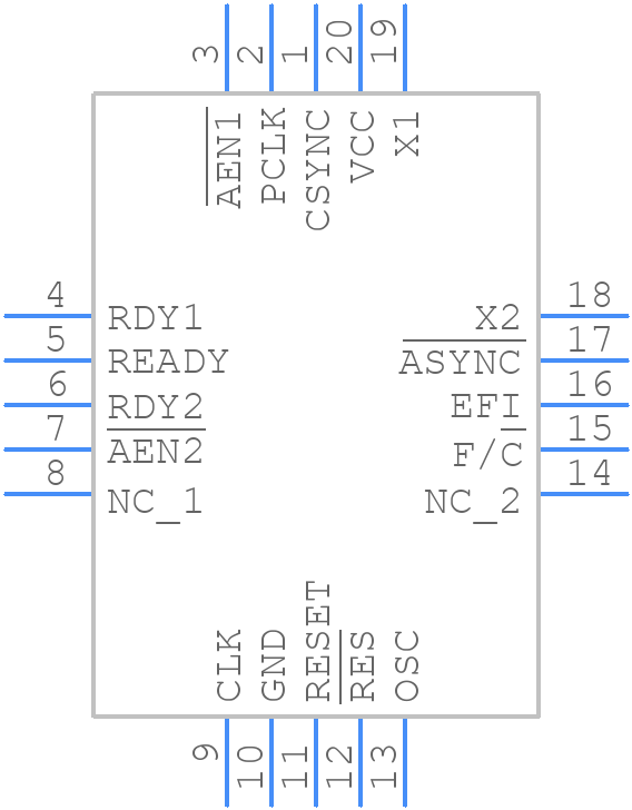 IS82C84A - Renesas Electronics - PCB symbol