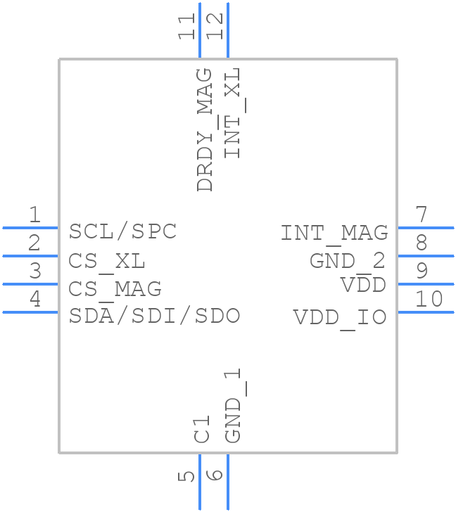 LSM303CTR - STMicroelectronics - PCB symbol