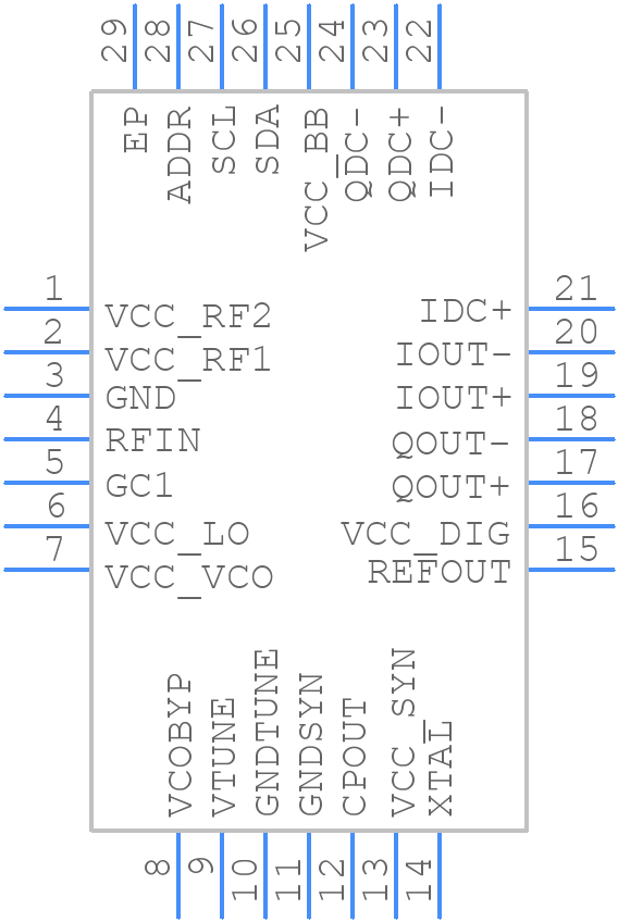 MAX2112ETI+ - Analog Devices - PCB symbol