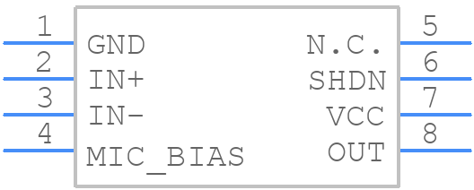 MAX4468EKA+T - Analog Devices - PCB symbol