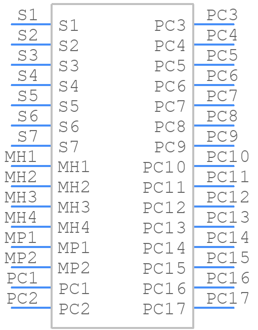 N7G24-A0B2RA-00-0HT - 3M - PCB symbol